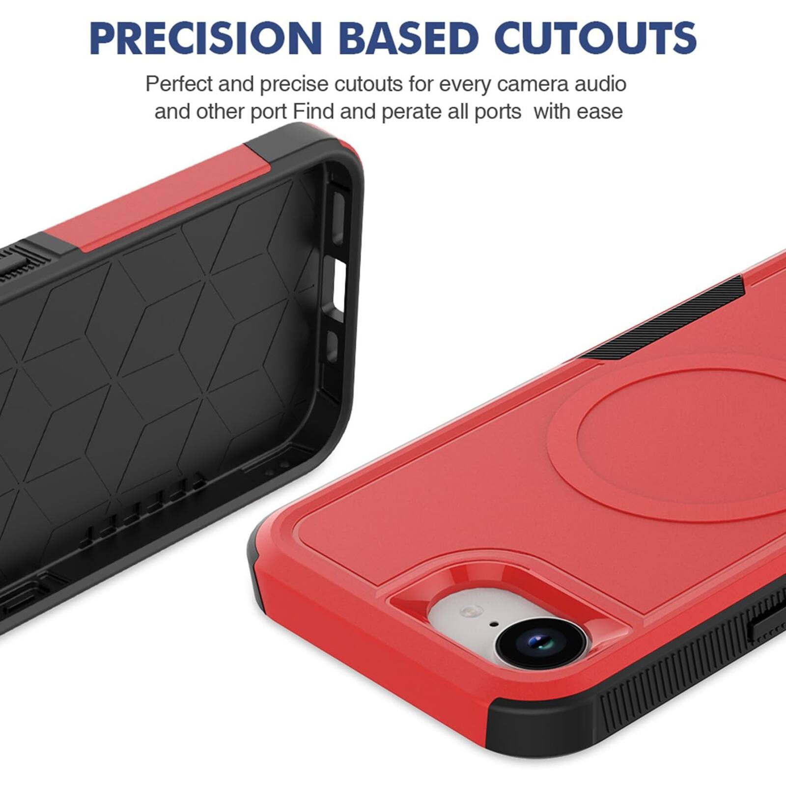 PRECISION BASED CUTOUTS  
Perfect and precise cutouts for every camera, audio, and other port. Find and operate all ports with ease