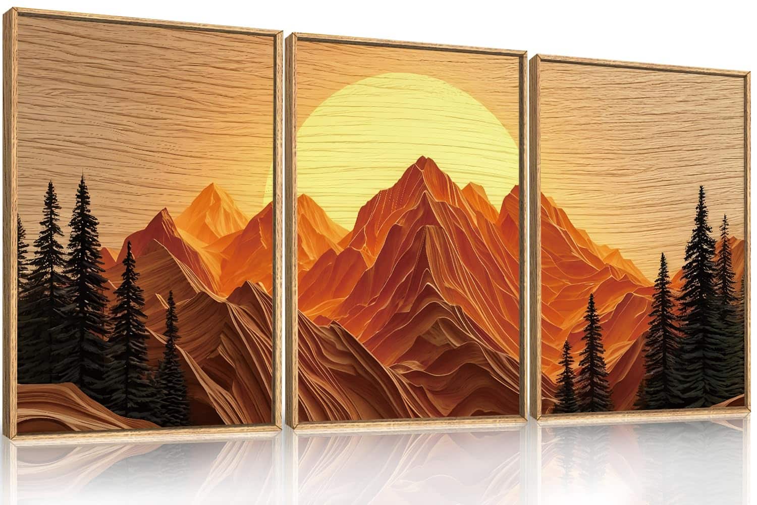 Fabibe - 16"X24"X3 Vintage Pastoral Floral Wall Art Set This vintage pastoral floral framed - Sun 24"L x 16"W