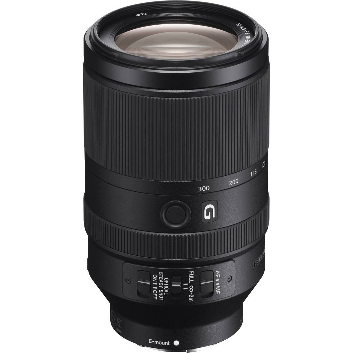 72  
FE 4.5-5.6 170-300  
300  
100 135 200  
ON - OFF  
STEADY SHOT  
OPTICAL  
FULL -3m  
AF II MF  
E-mount