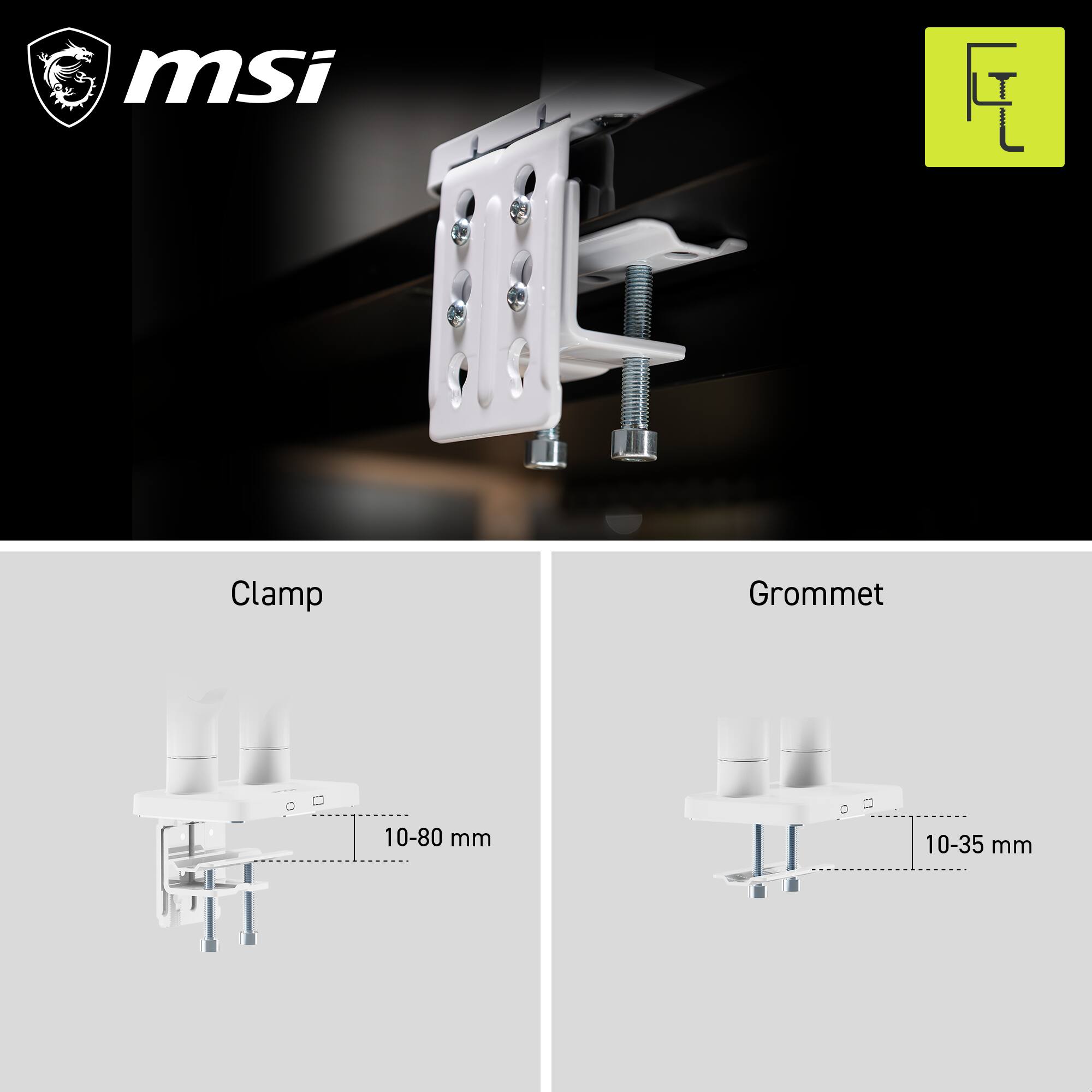 msi Clamp Grommet  
10-80 mm  
10-35 mm