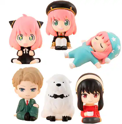 Front. Bandai - Spy x Family Relaxing Mascot - Bandai Shokugan Mascot 3" Figure - Styles May Vary.