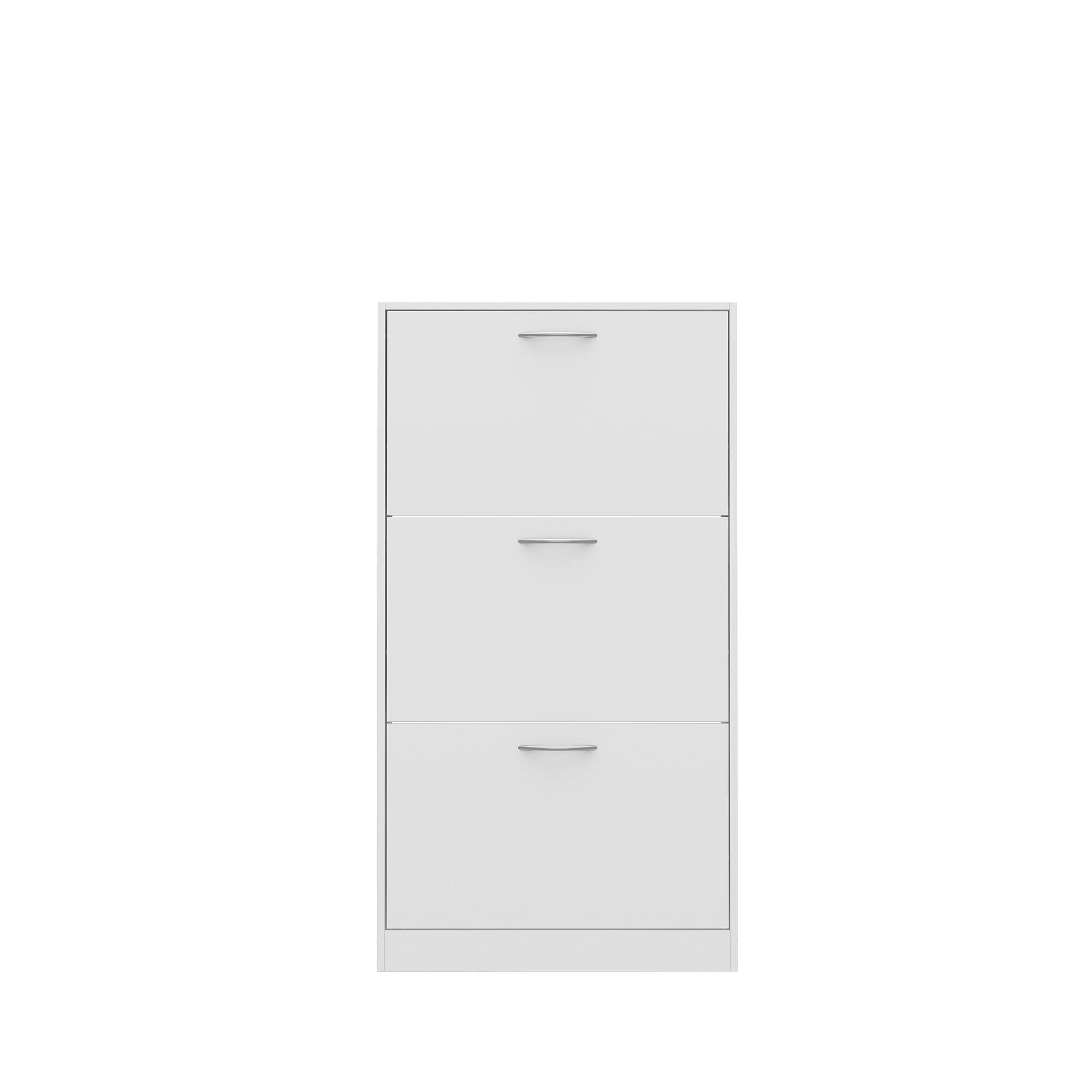 Front. Famapy - Famapy Flip - Down Shoe Cabinet Tidy Up Your Space in Style Shoe Rack - White.