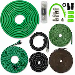 SoundBox - VSK-0, 1/0 Gauge 2 Channel Amplifier Install Wiring Kit w/ 20 Feet Wire