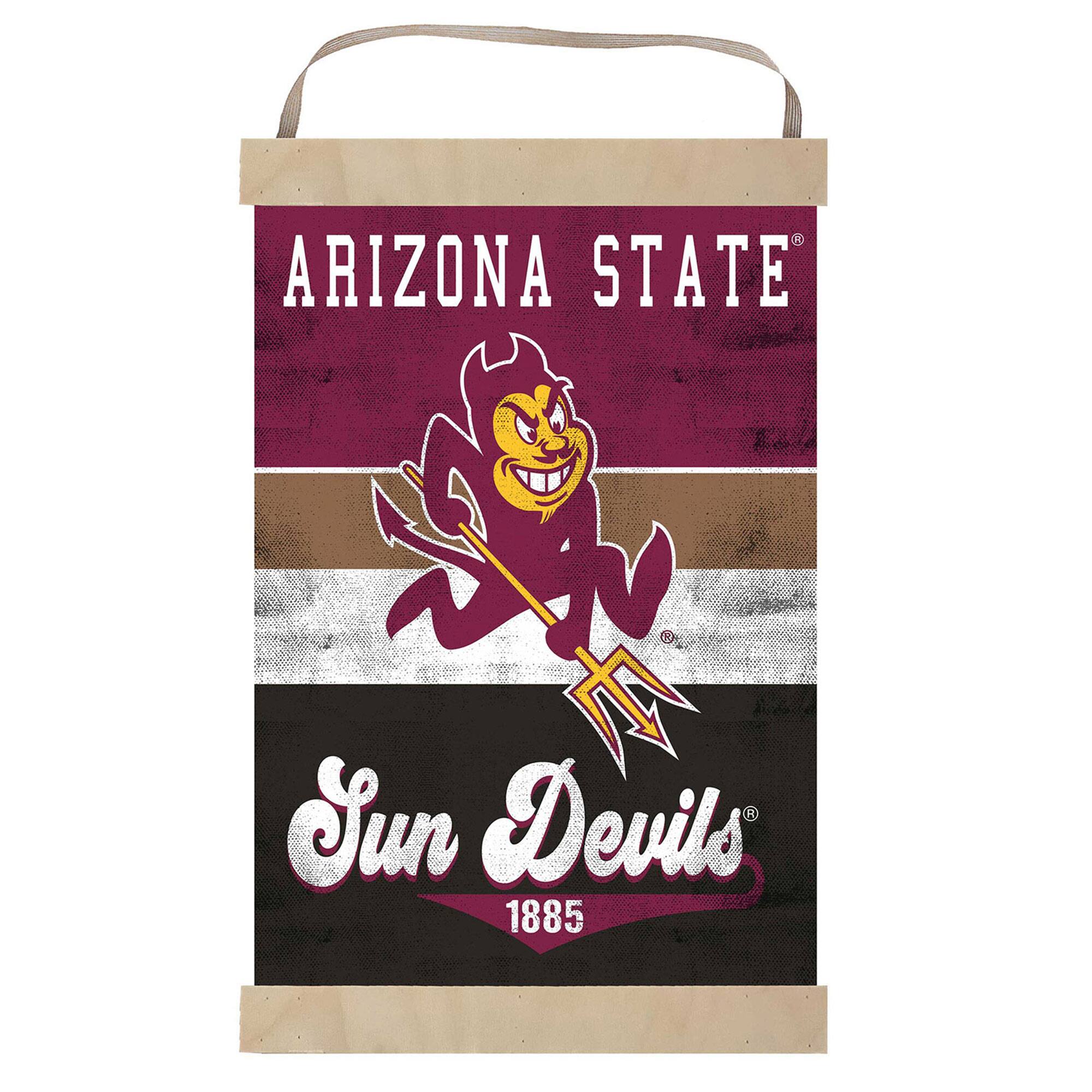 Jardine - Arizona State Sun Devils Retro Logo Banner Sign - Maroon