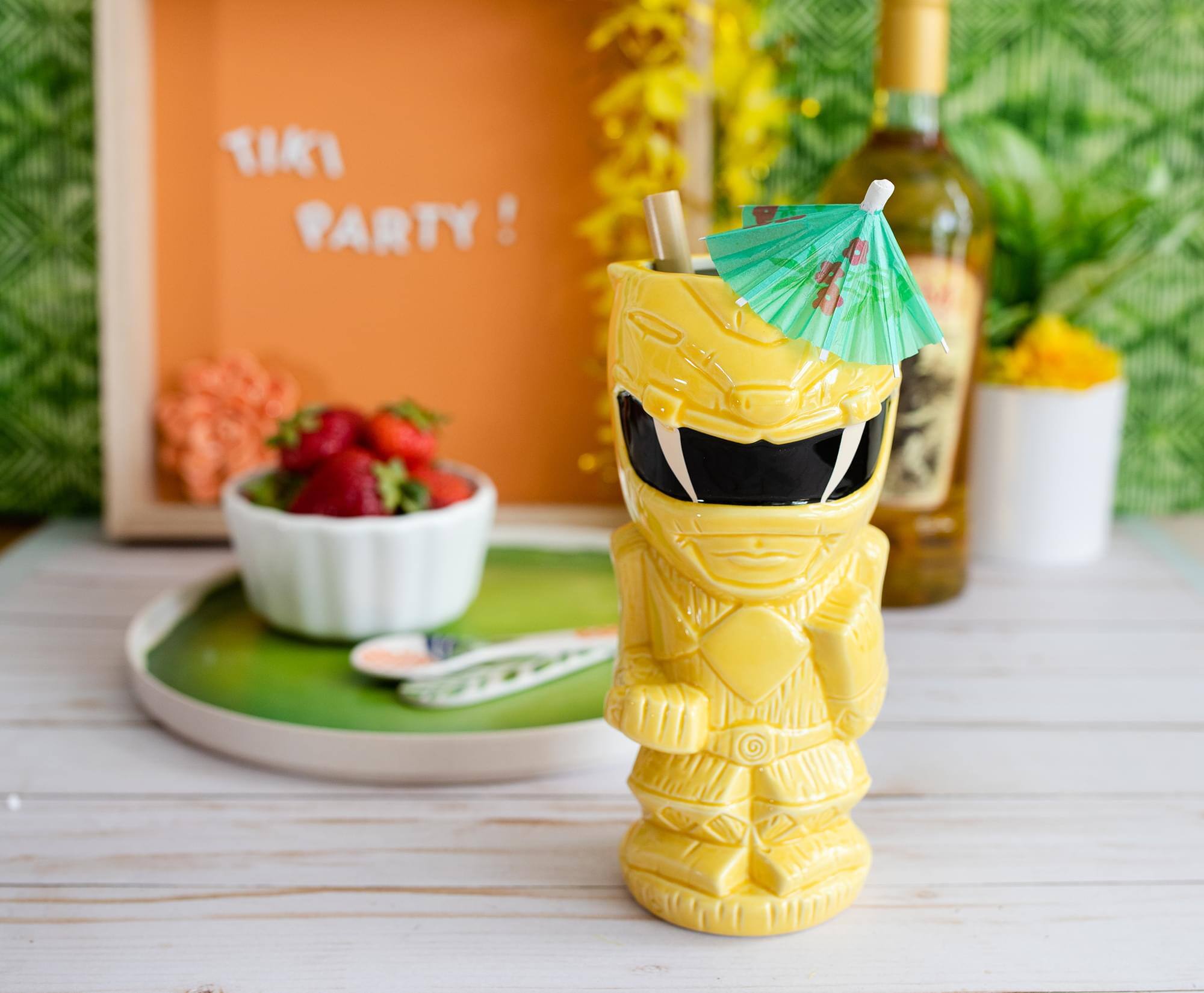Alt View 2. Power Rangers - Geeki Tikis Power Rangers Yellow Ranger Ceramic Mug | Holds 15 Ounces - Yellow.