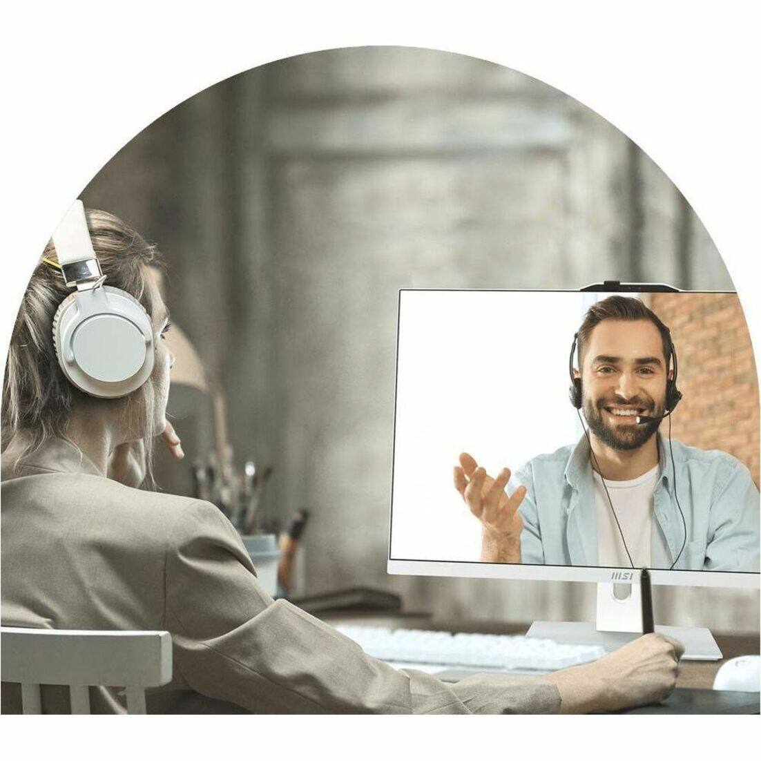 Alt View 28. MSI - Modern AM272P 1M 27" All-In-One - Intel Core 7 - 32 GB Memory - 1 TB SSD - White.