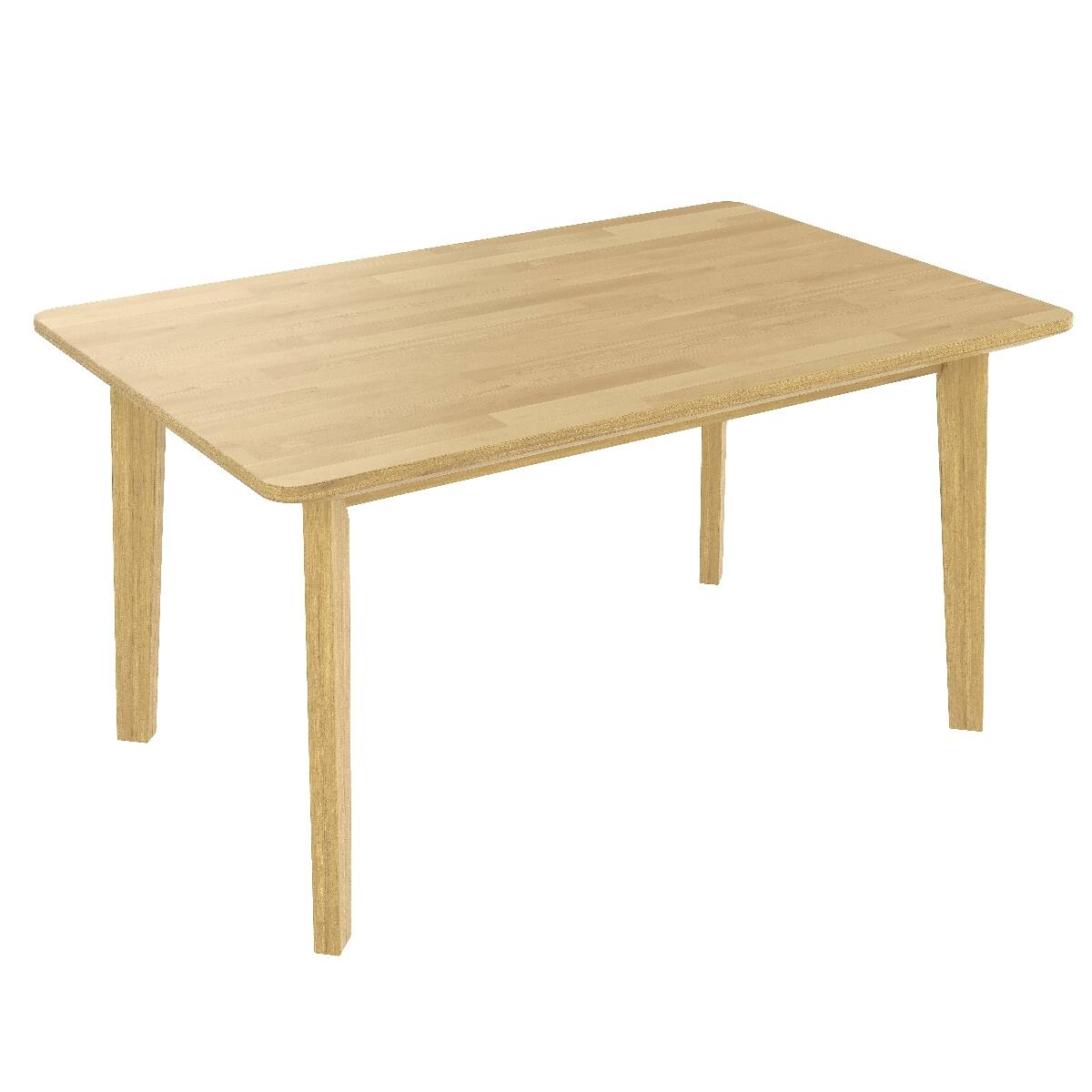 Alt View 7. Loheer - Loheer 5 Piece Dining Set, Natural Wood Dining Set for 4 with Upholstered Chairs - Natural.