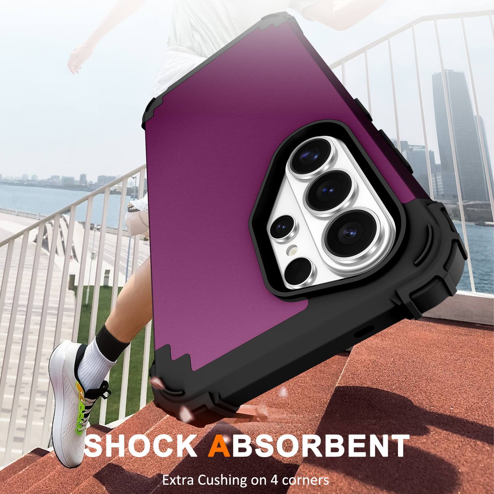 SHOCK ABSORBENT  
Extra Cushing on 4 corners