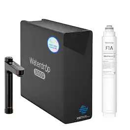 Waterdrop - X16-BAQ Alkaline Mineral Reverse Osmosis Water Filter, Bronze Faucet, EXTRA F1A Filter