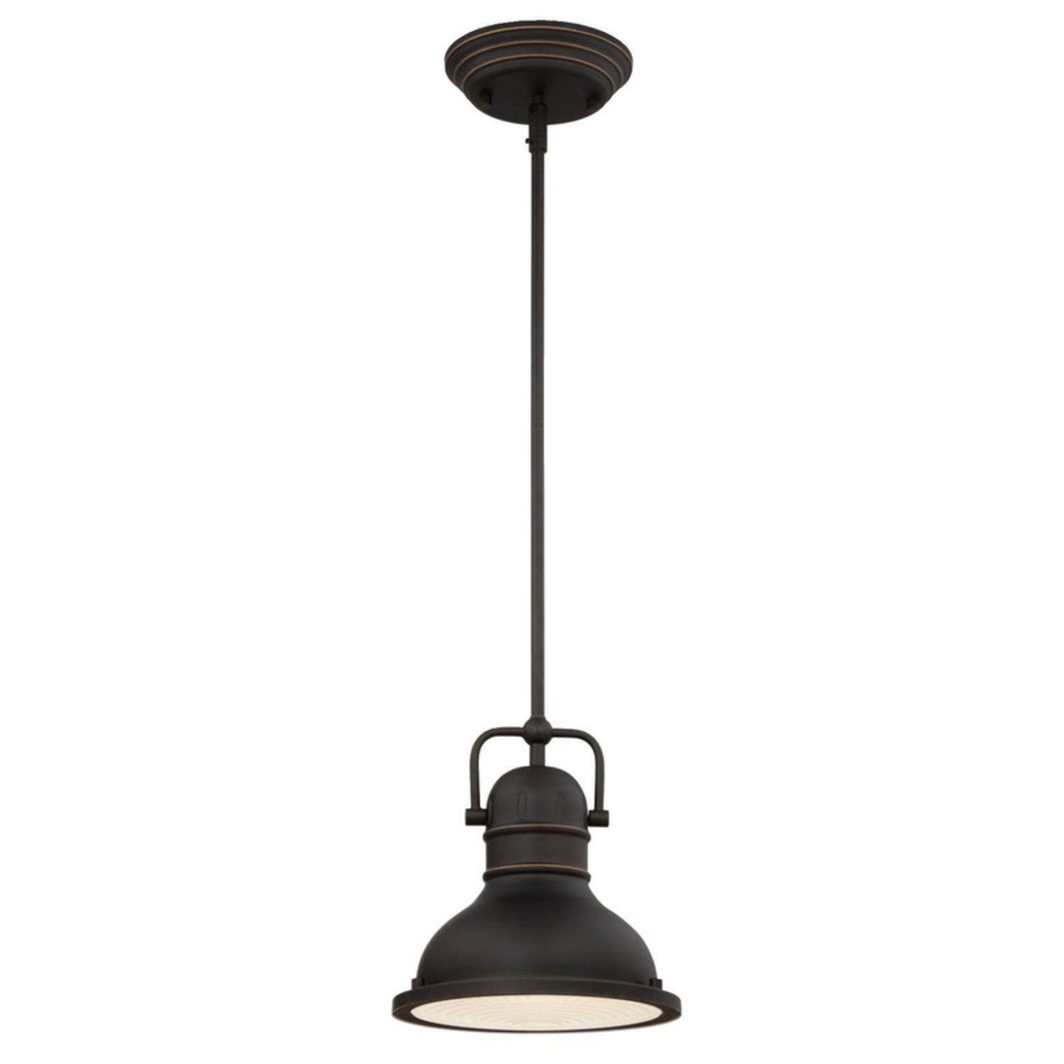 Front. Westinghouse - Westinghouse Boswell Oil Rubbed Bronze 1 lights Mini Pendant Light.