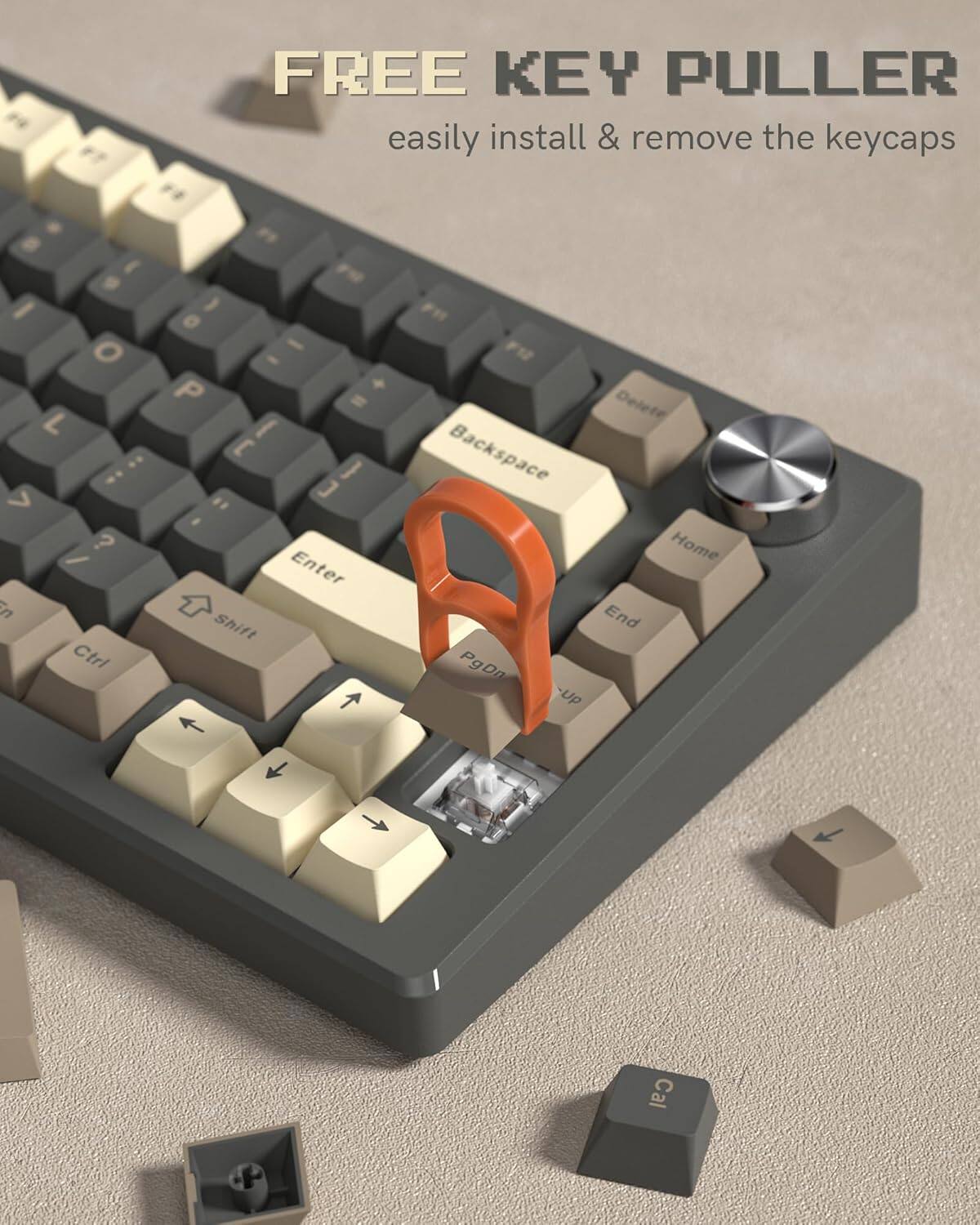 FREE KEY PULLER  
easily install & remove the keycaps