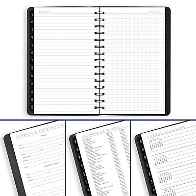 Sure, here is the corrected and grouped text:

**Personal Information**
- Name
- Address
- Phone Number
- Email
- Date of Birth
- Occupation
- Emergency Contact

**Important Dates**
- Date
- Description

**Future Planning**
- Year
- Month
- Day
- Event/Task
- Notes

**Notes**
- (Blank grid for additional notes)