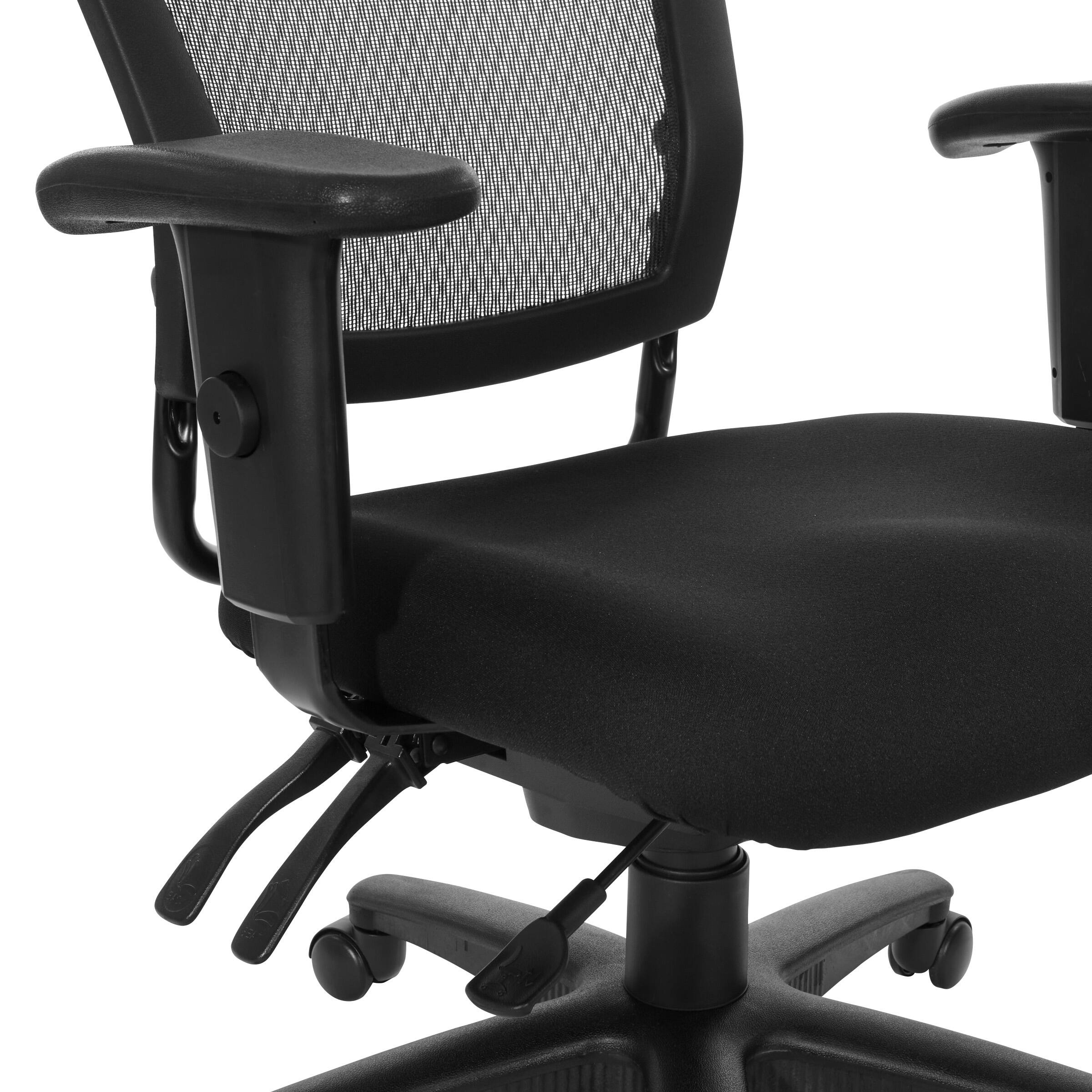 Alt View 2. Office Star Products - Soft Frame Task Chair Mesh Back in Coal Freeflex Fabric Seat in Black Base - Coal.