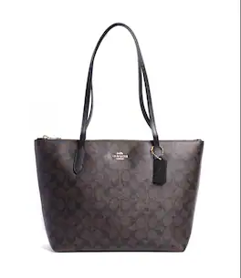 Coach - Signature Tote Bag 15 Inch - Dark Brown/Black