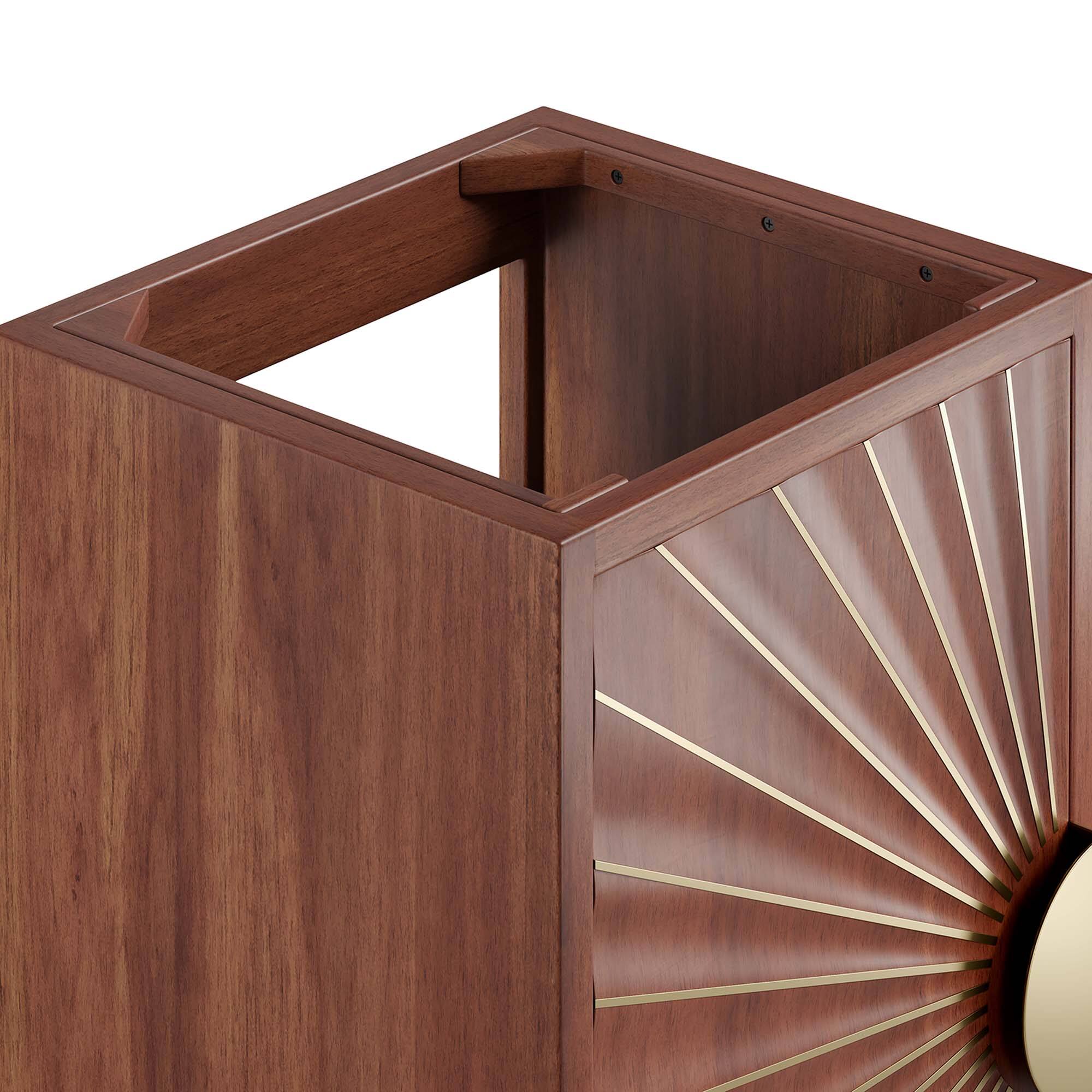 Alt View 5. Modway - Daylight Bathroom Cabinet Basin Not Included by Modway - Walnut.