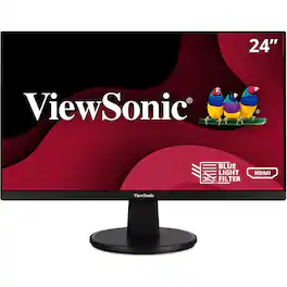 ViewSonic - Refurbished Excellent - VA2447-MH 24" LCD FHD Adaptive Syn Monitor (HDMI, VGA) - Black