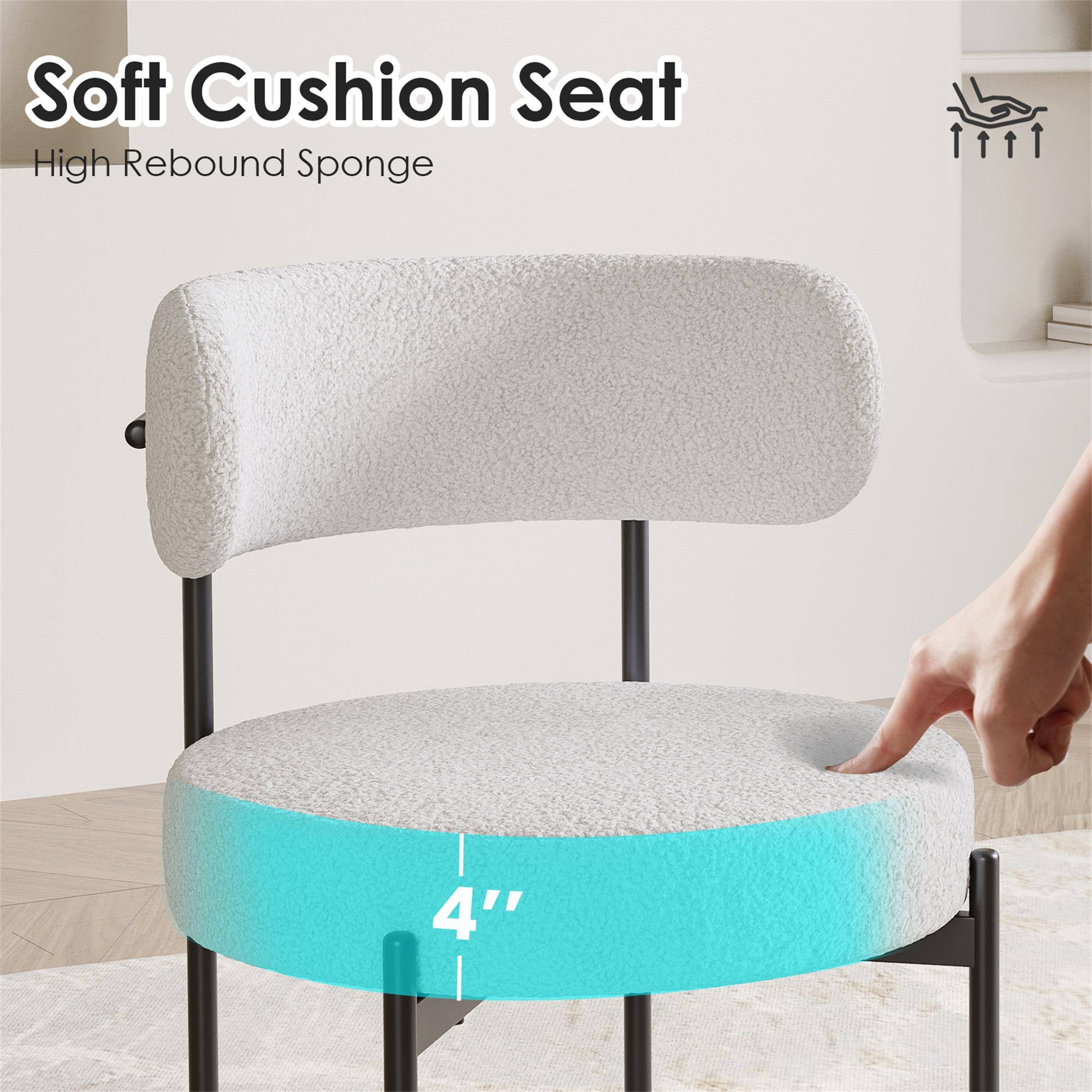 Soft Cushion Seat  
High Rebound Sponge  
4"