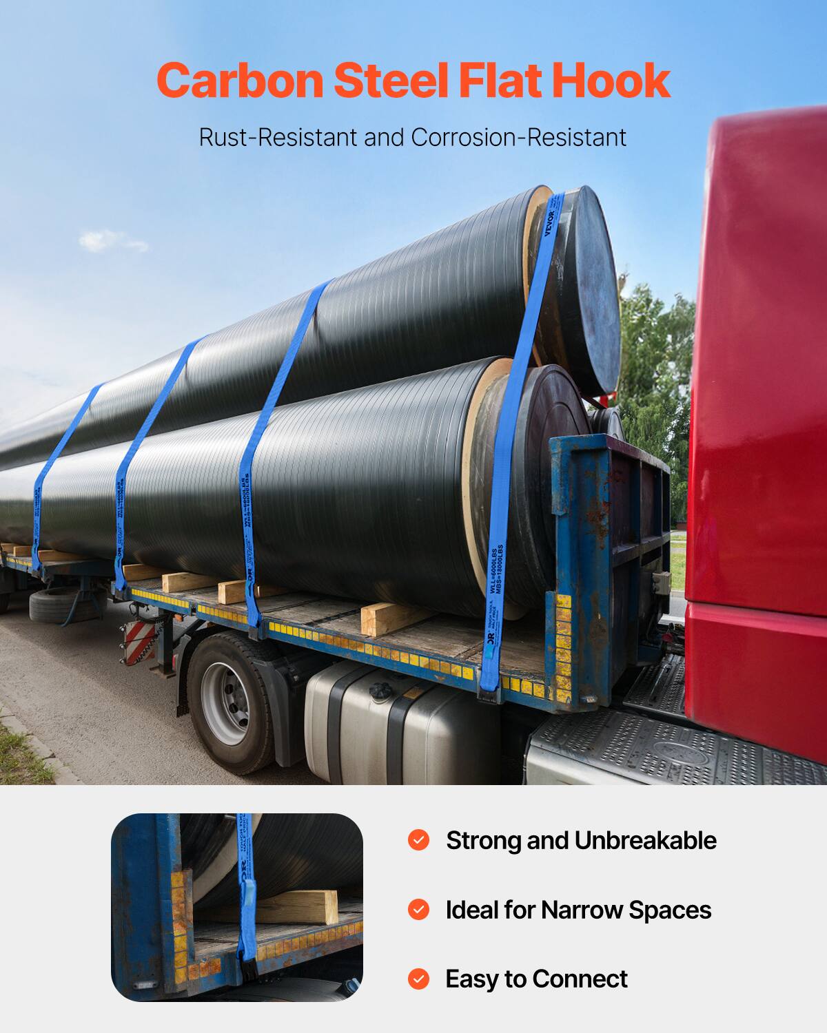 Carbon Steel Flat Hook  
Rust-Resistant and Corrosion-Resistant  

- Strong and Unbreakable  
- Ideal for Narrow Spaces  
- Easy to Connect