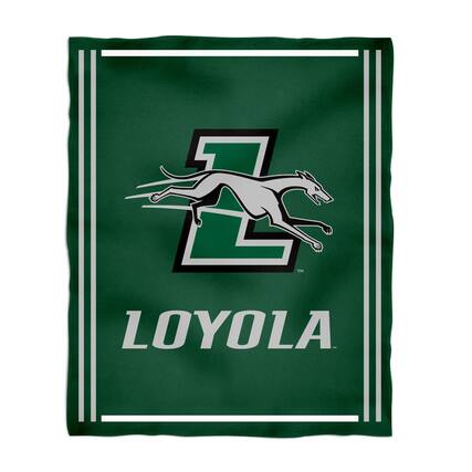 Front. Vive La Fete - Loyola Greyhounds 36'' x 48'' Big Mascot Blanket - Green.