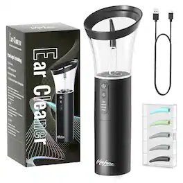 Morfone - Electric Ear Cleaning Kit Effective&Safe Ear Cleaner Irrigation Flushing System 4 Pressure Modes for Ear Wax Buildup.