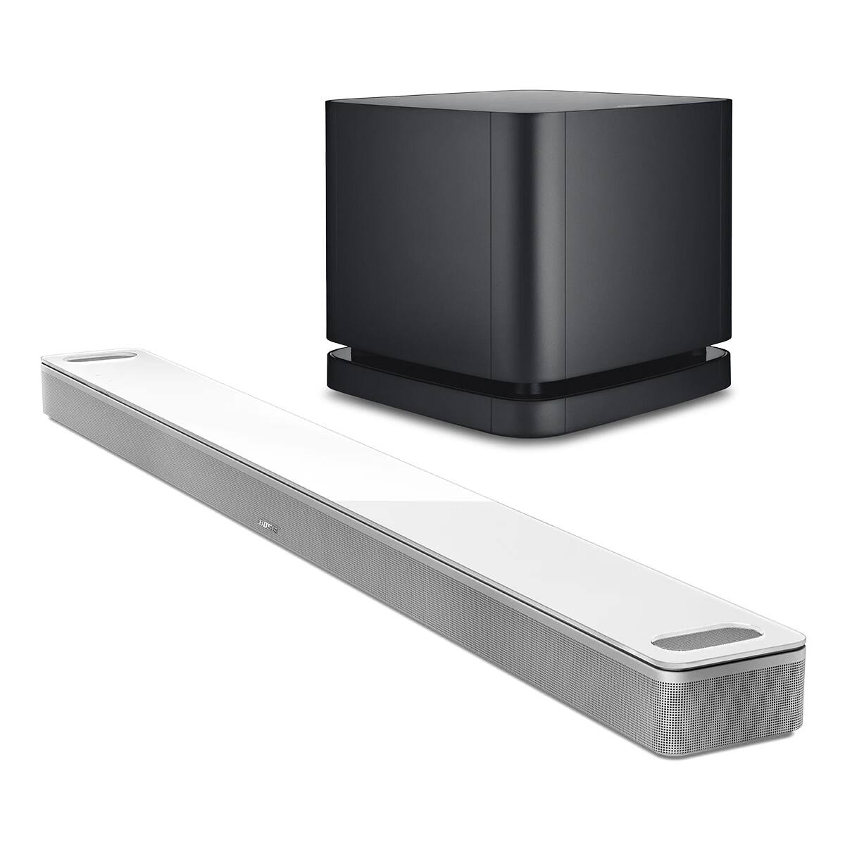 Front. Bose - Bose Smart Ultra Soundbar with Bass Module 500 Wireless Subwoofer (White) - White.