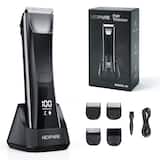 NEXPURE - Body Hair Trimmer Wet Dry Groin Bikini Trimmer Ceramic Blade LED Waterproof USB Rechargeable - Black