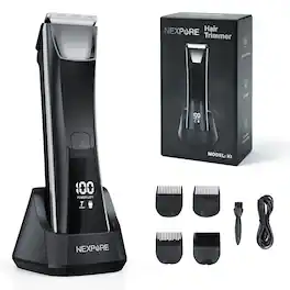 NEXPURE - Body Hair Trimmer for Men, Electric Bikini Trimmer & Groin Trimmer for Women and Men, Wet/Dry Shaver Groomer with LED