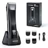 NEXPURE - Body Hair Trimmer Wet Dry Groin Bikini Trimmer Ceramic Blade LED Waterproof USB Rechargeable - Black