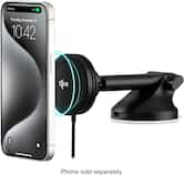 iOttie - Velox Qi2 Wireless Dashboard & Windshield Car Mount - Carbon Black