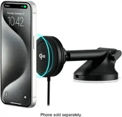 iOttie - Velox Qi2 Wireless Dashboard & Windshield Car Mount - Carbon Black - Front_Zoom