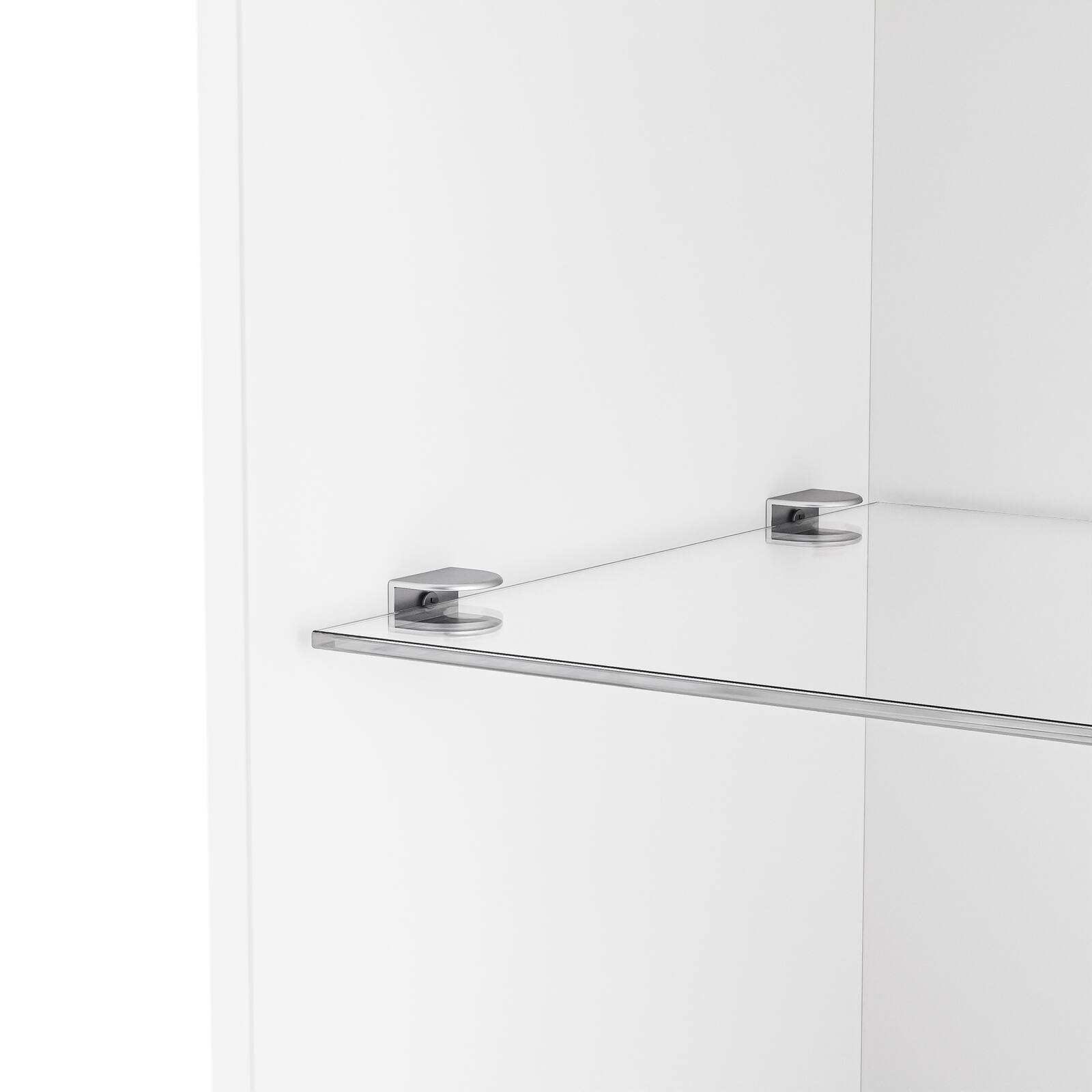 Alt View 7. Spaco - Spaco TV Stand for 75 Inch TVs, High Gloss Entertainment Center with LED Lights, Tempered Glass Shelves, Large Cabinet - White.