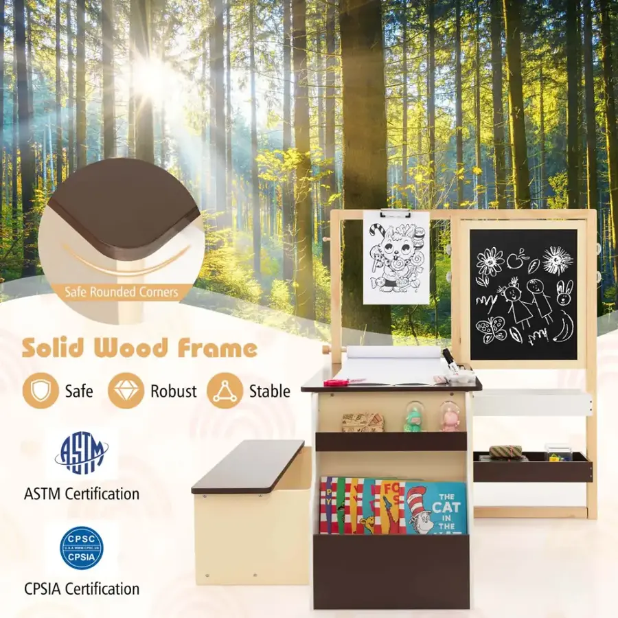 Safe Rounded Corners NVy a Solid Wood Frame tus Safe Robust Stable HM ASTM Certification CPSC OA CPSIA FC S THE CAT IN THE CPSIA Certification.