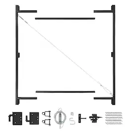 Adjust-A-Gate - Steel Frame Gate Building Kit, 36"-60" Wide Opening Up To 7' High - Black