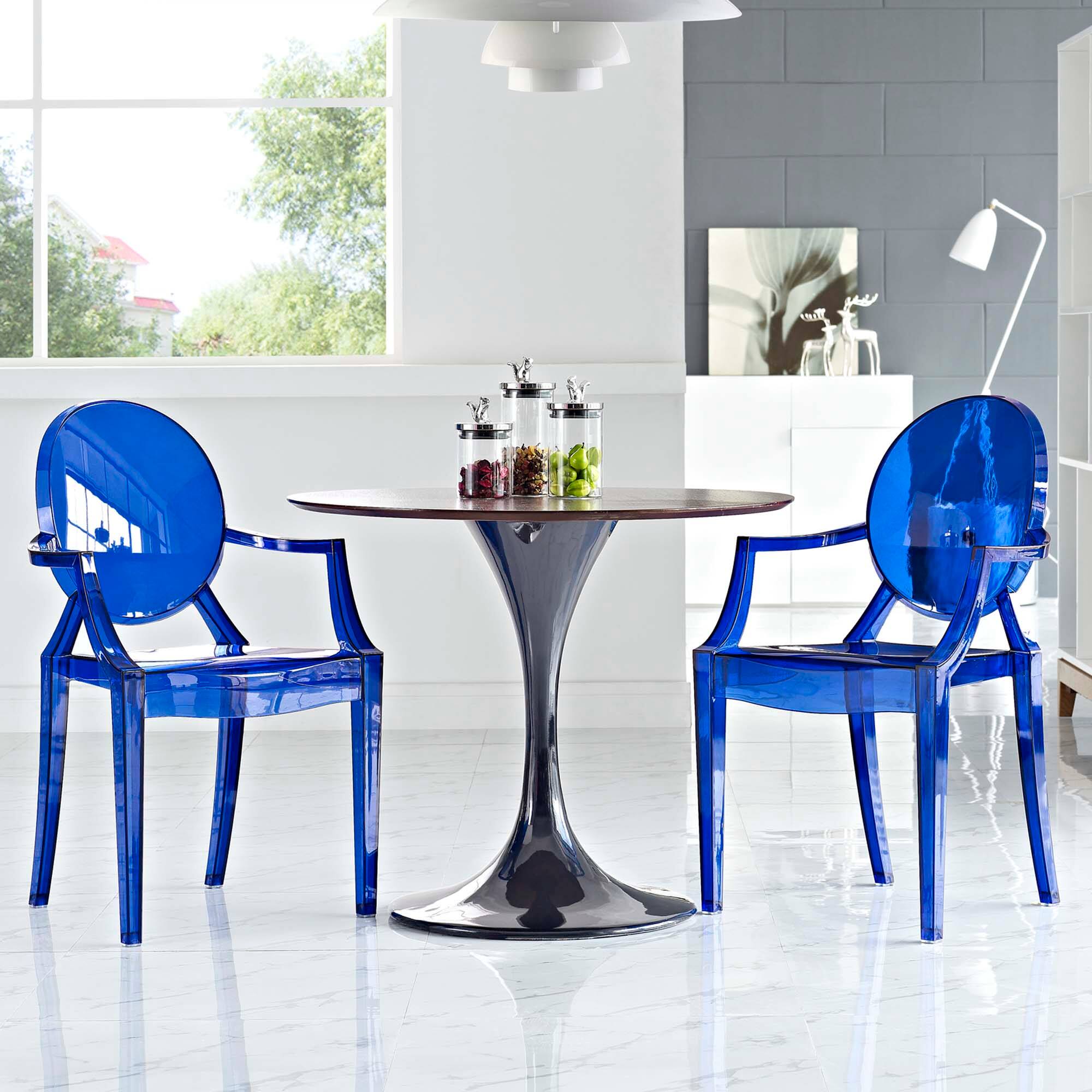 Alt View 2. Modway - Casper Dining Armchairs Set of 2 by Modway - Blue.