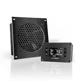 AC Infinity - AIRPLATE T3, Quiet Cabinet Cooling Fan 6" with Temperature Controller - Black