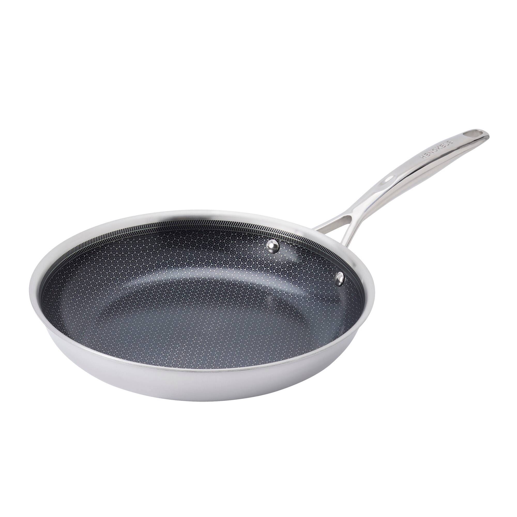 Alt View 3. Henckels - Henckels Paradigm Ceramic 10-inch Stainless Steel Dual Performance Fry Pan with Lid - Stainless Steel.