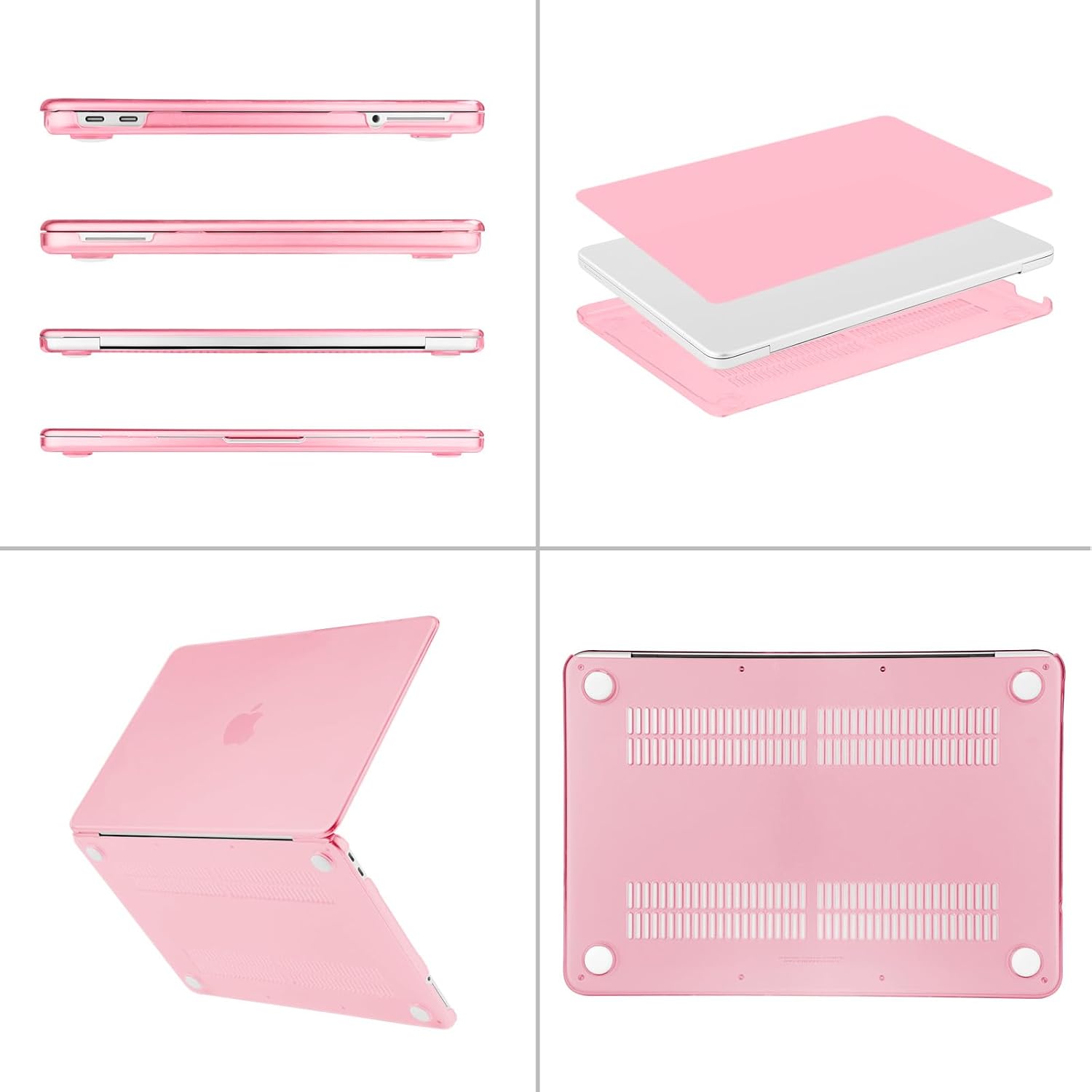 Left. mosiso - Protective Hard Shell Case for MacBook Neo 13 inch Model A3404 (2026) - Pink.