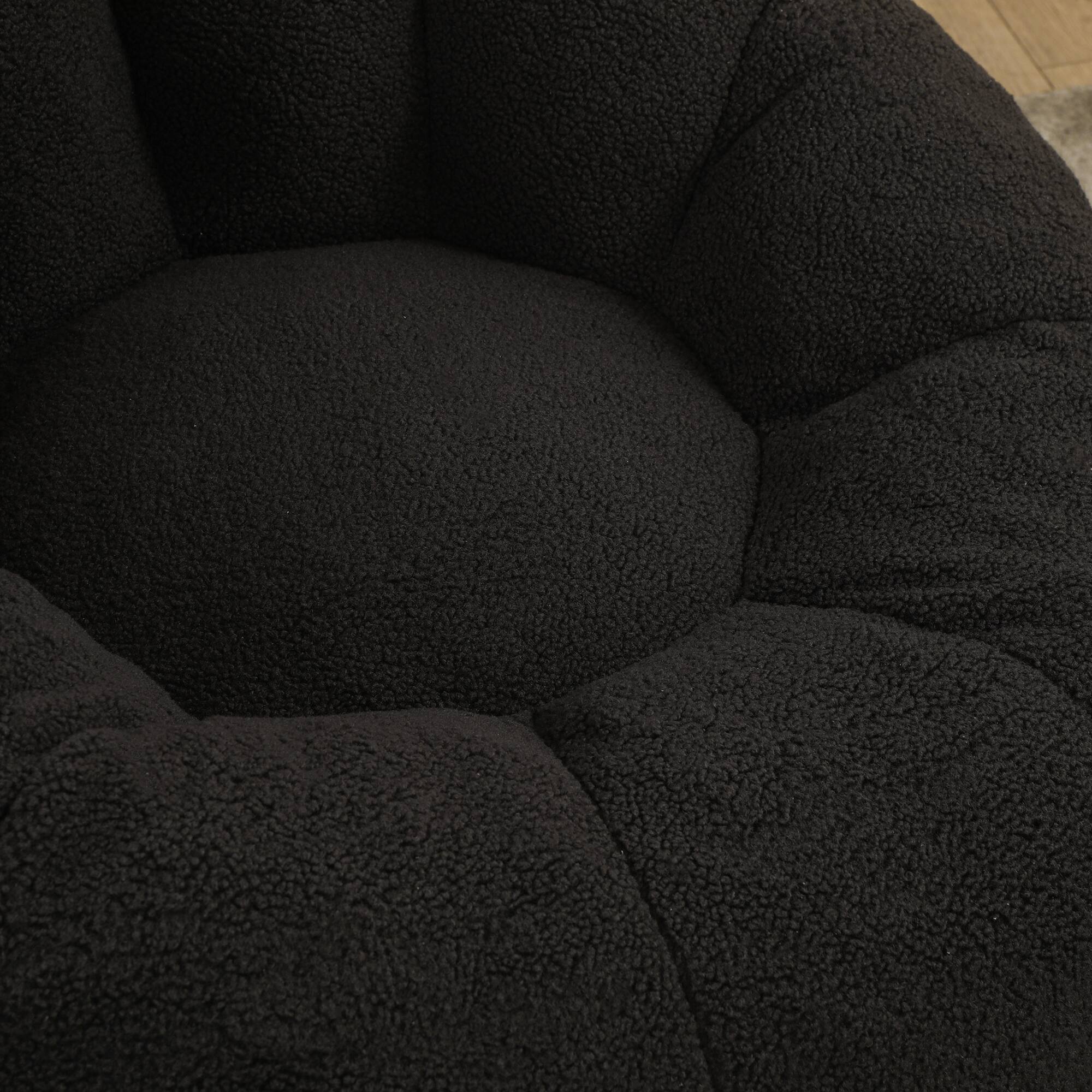 Alt View 1. LOVMOR - Oversized Teddy Bean Bag Chairs Memory Foam For Living Room Bedroom Dorm Plush Soft Cozy Adult Spacious Indoor - Dark Gray.
