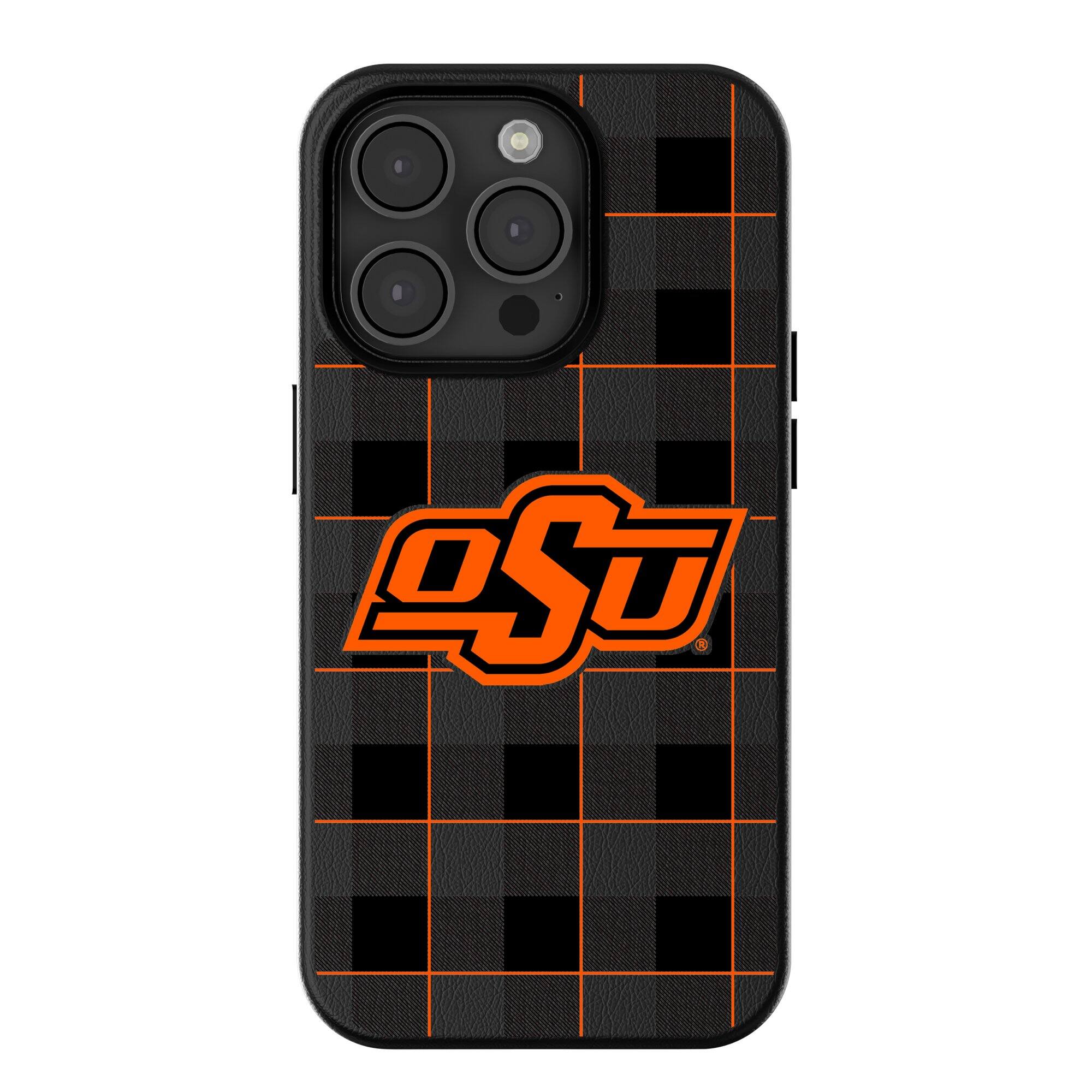 Keyscaper - NCAA - Oklahoma State Cowboys Plaid Magnetic Bump iPhone Case - 15 Plus - Black price history on PriceWatchPro