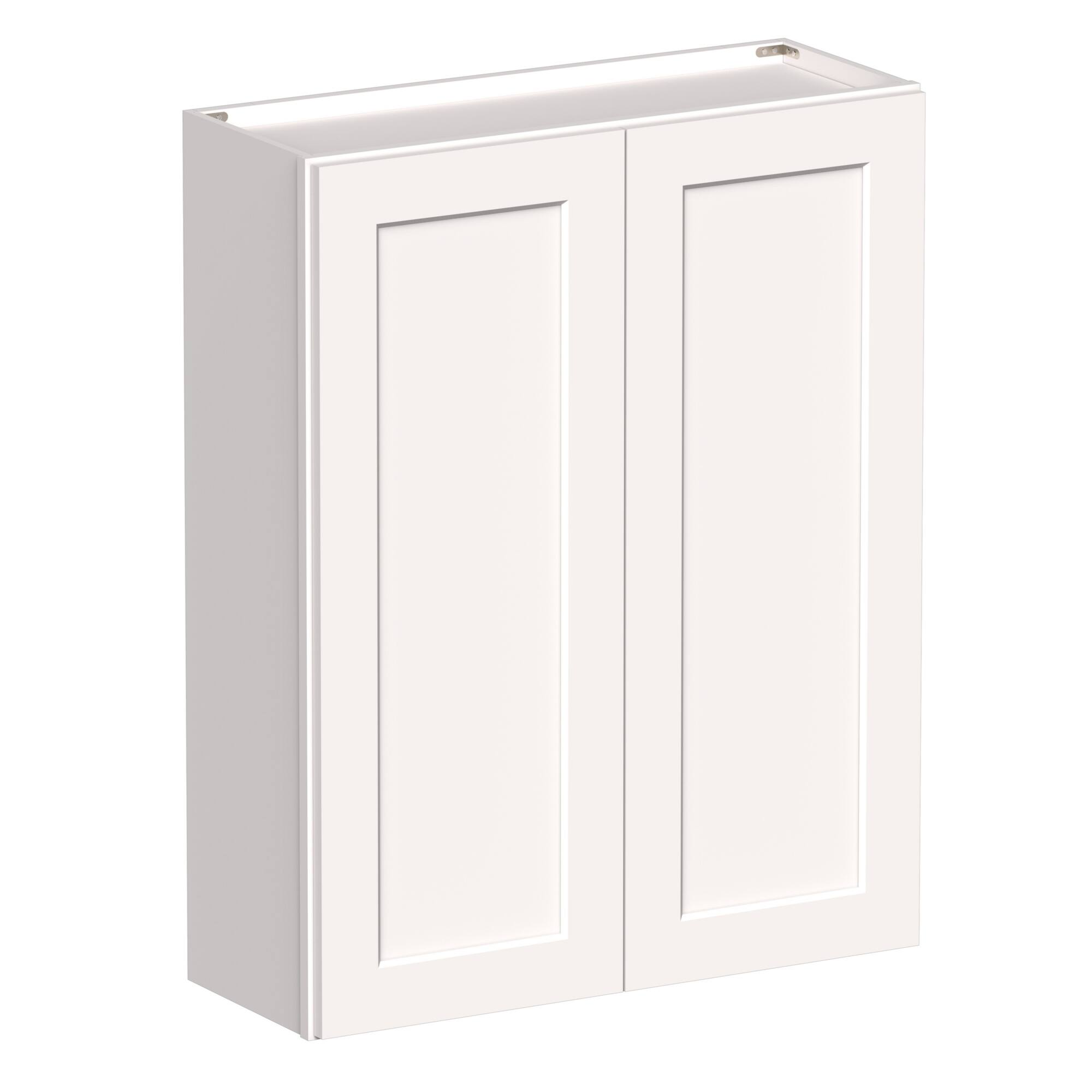 Front. Boyel Living - 33-in W x 42-in H x 12-in D Shaker RTA Kitchen Wall Cabinet with Soft-Close - White Shaker.