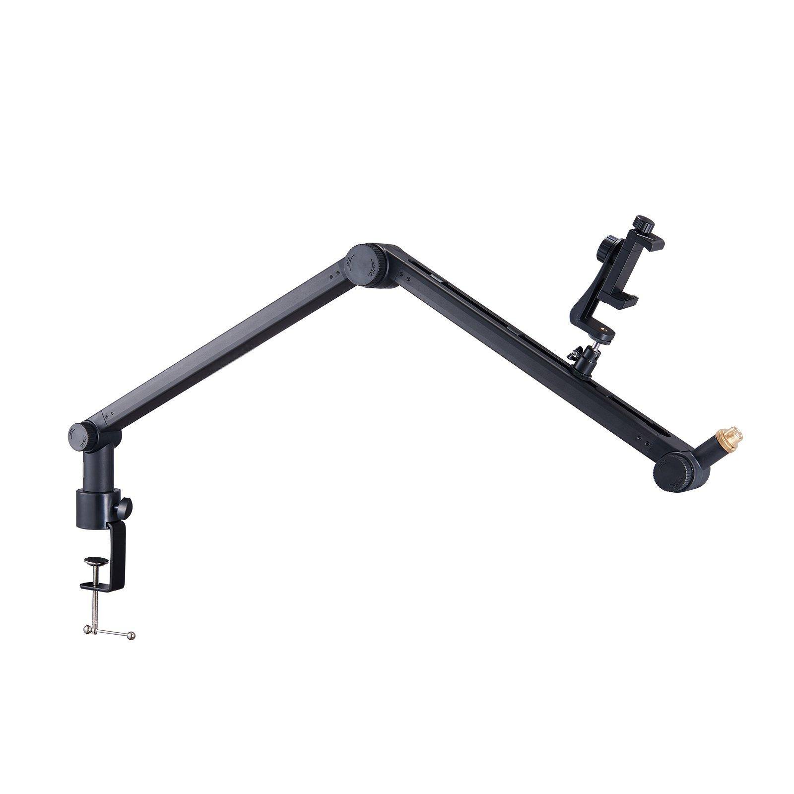 Alt View 10. Glintex - Microphone Boom Arm, 360° Rotatable Adjustable Mic Stand with Desk Mount and 3/8''–5/8'' Adapter for Recording.