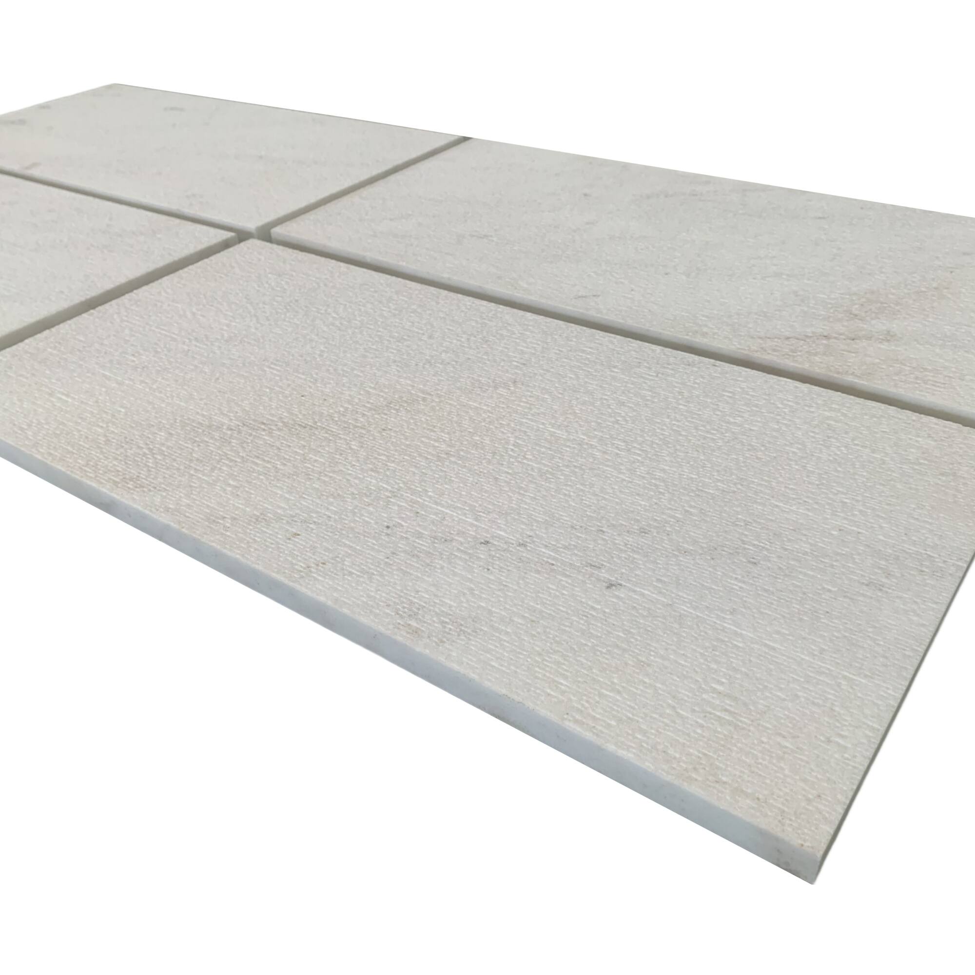 Back. GOODSILO - Premium FS Textured Finished Natural Marble Tiles for Elegant Wall Decorations - White+Natural.