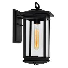 CWI Lighting - Oakwood 1 Light Outdoor Wall Lantern - Black
