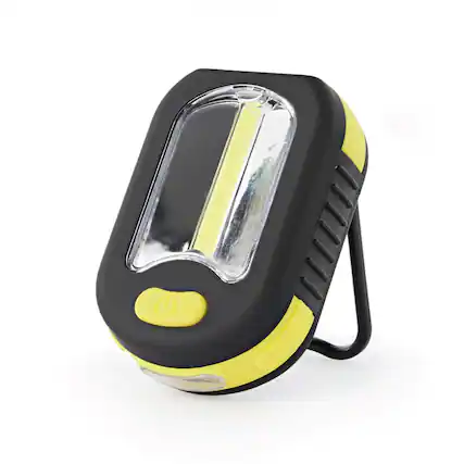 Front. LUXPRO - Magnetic Hanging Work Lights, 210 Lumens - Black, Yellow.
