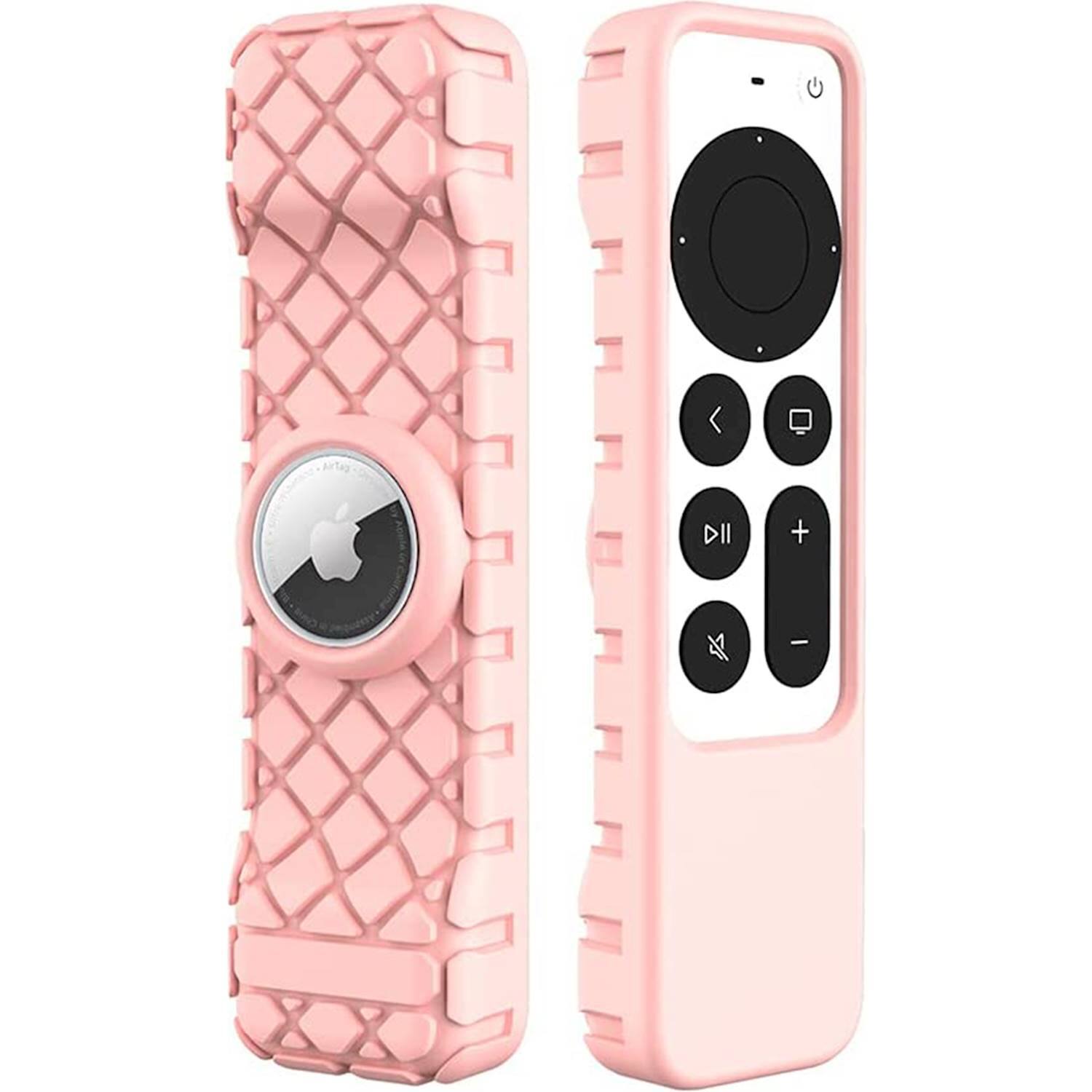 Alt View 12. SaharaCase - Apple TV 4K Remote Silicone Case for Apple AirTag - Pink.