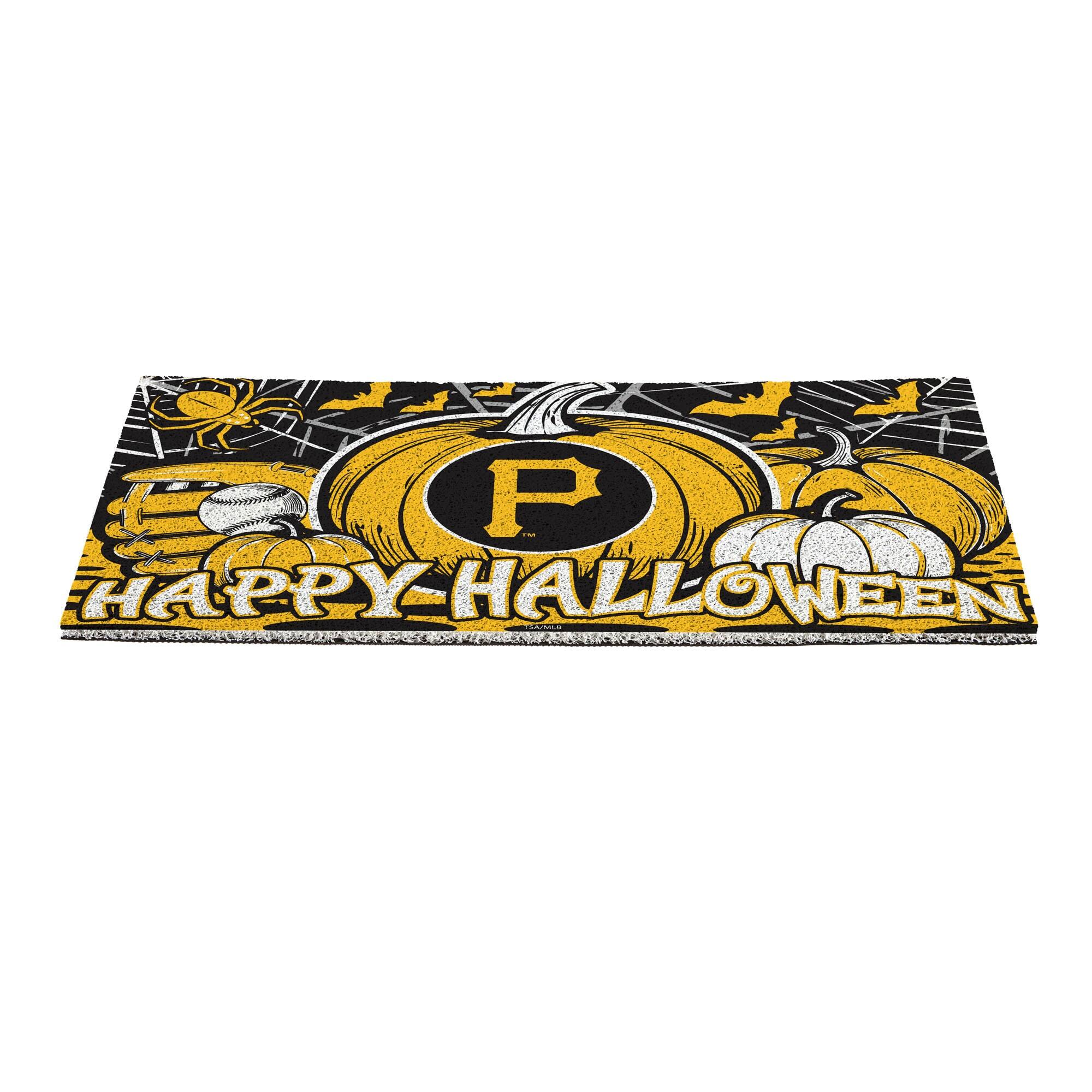 Alt View 2. Evergreen Enterprises - Pittsburgh Pirates 28" x 16" Happy Halloween Turf Door Mat - Multicolor.