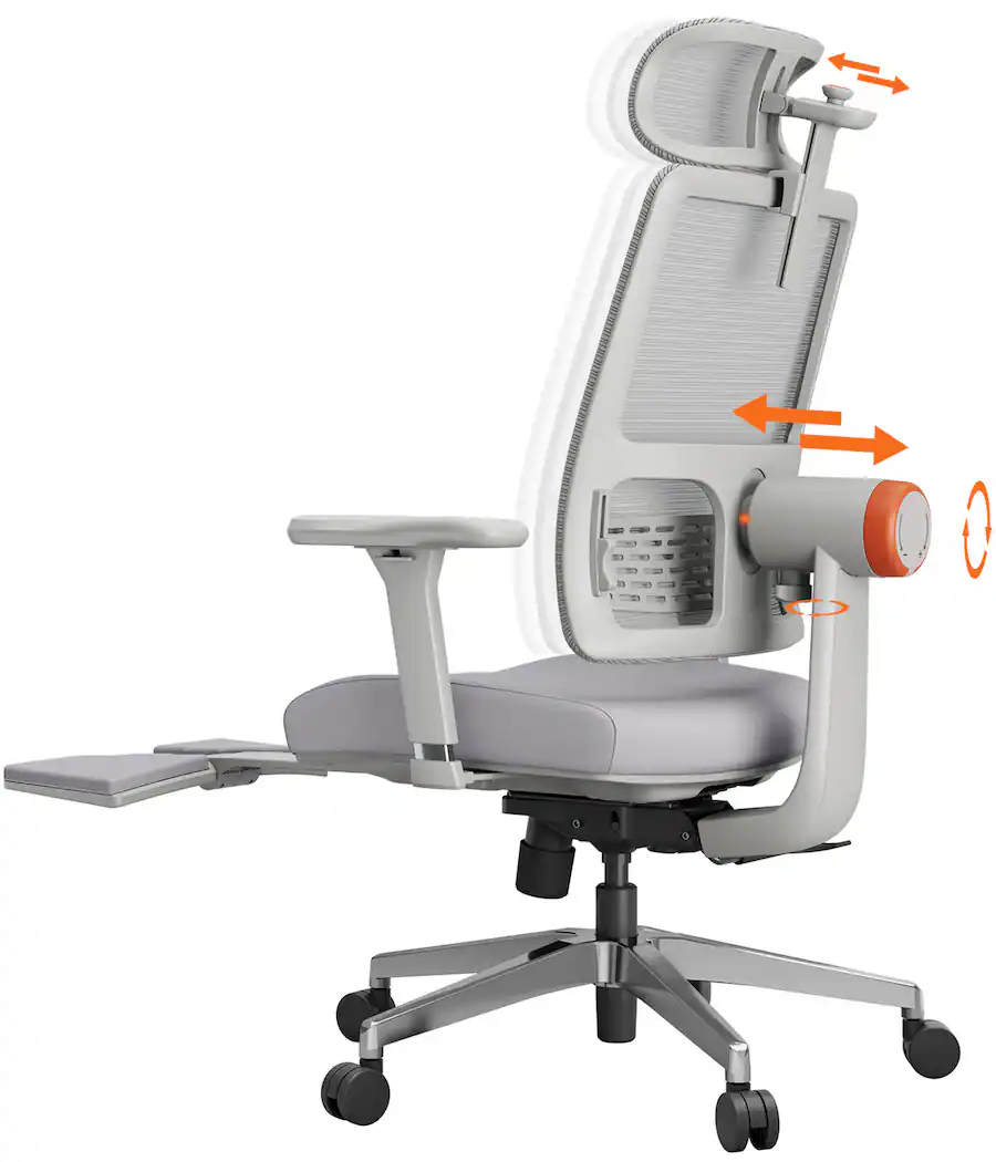 Newtral Ergonomic High Back Mesh Office Chair Gray 1064859 Best Buy