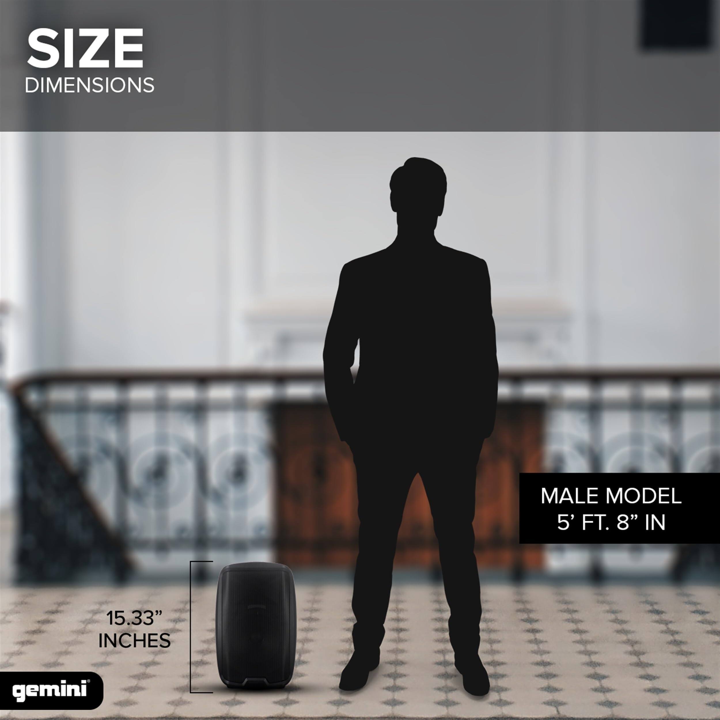 SIZE  
DIMENSIONS  

MALE MODEL  
5' FT. 8" IN  

15.33" INCHES  

gemini