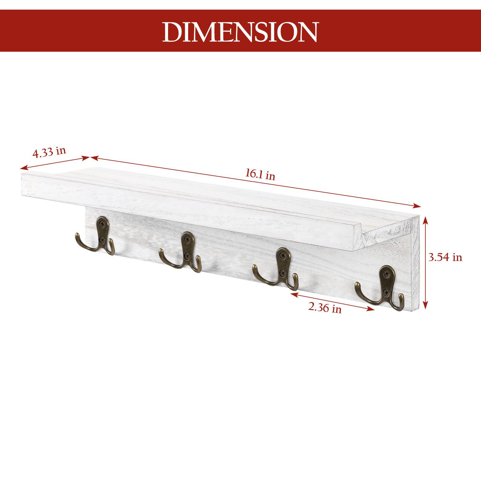 DIMENSION  
4.33 in  
16.1 in  
3.54 in  
2.36 in