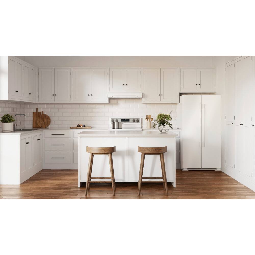 Alt View 8. Broan - Alta 30-Inch 350 MAX Blower CFM 1.5 Sones Range Hood - White.